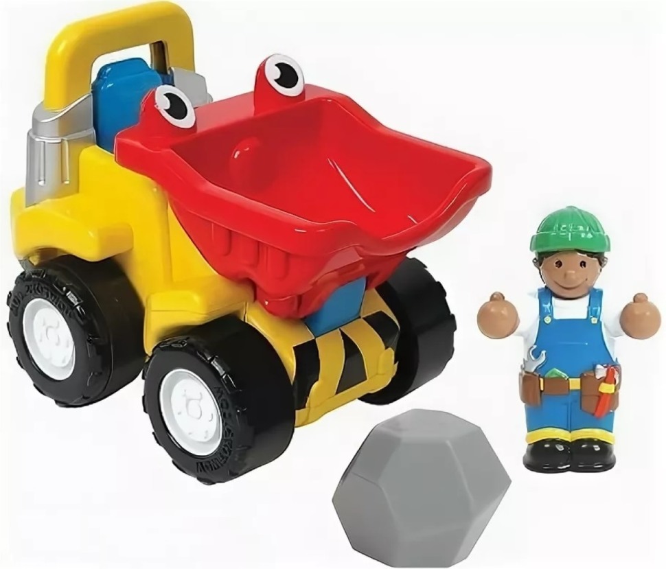 Mini самосвал Тоби бульдозер с фигурками развивающая инерционная игрушка для детей от 1,5 до 5 лет WOW Toys