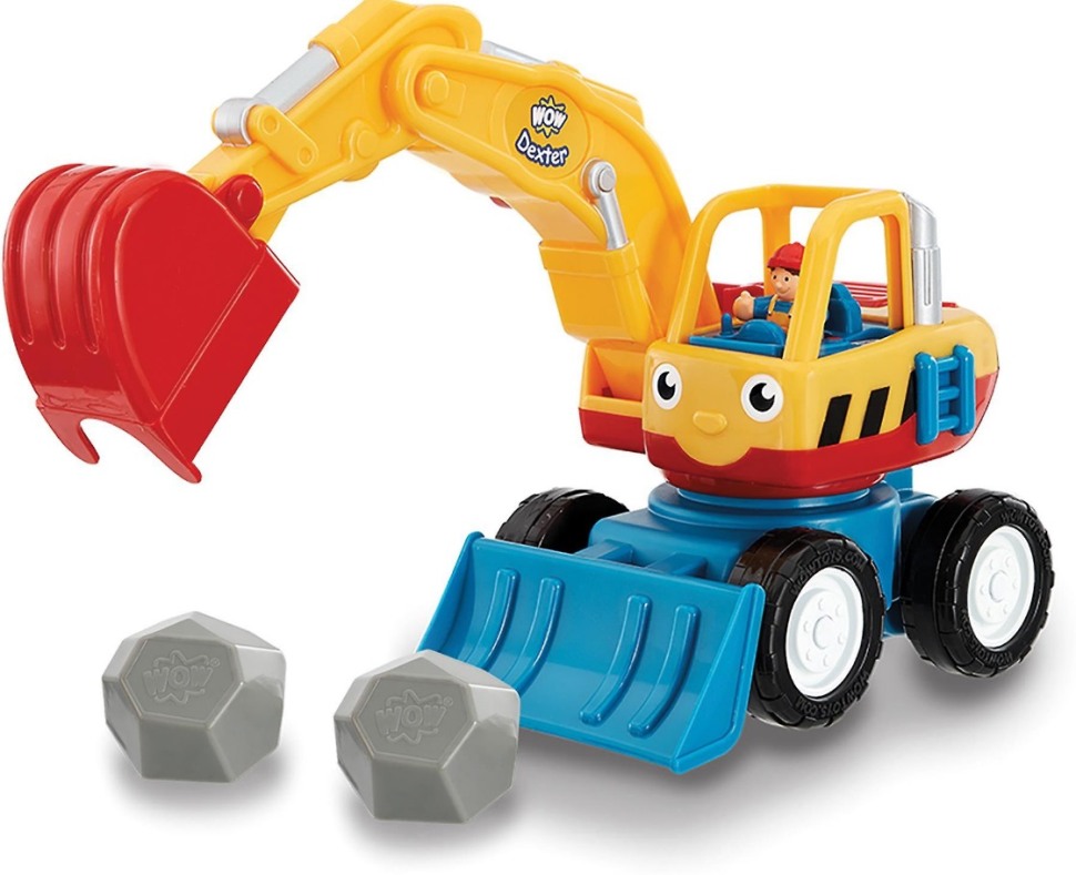 Экскаватор Dexter WOW Toys от 1,5 до 5 лет развивающая инерционная игрушка для детей